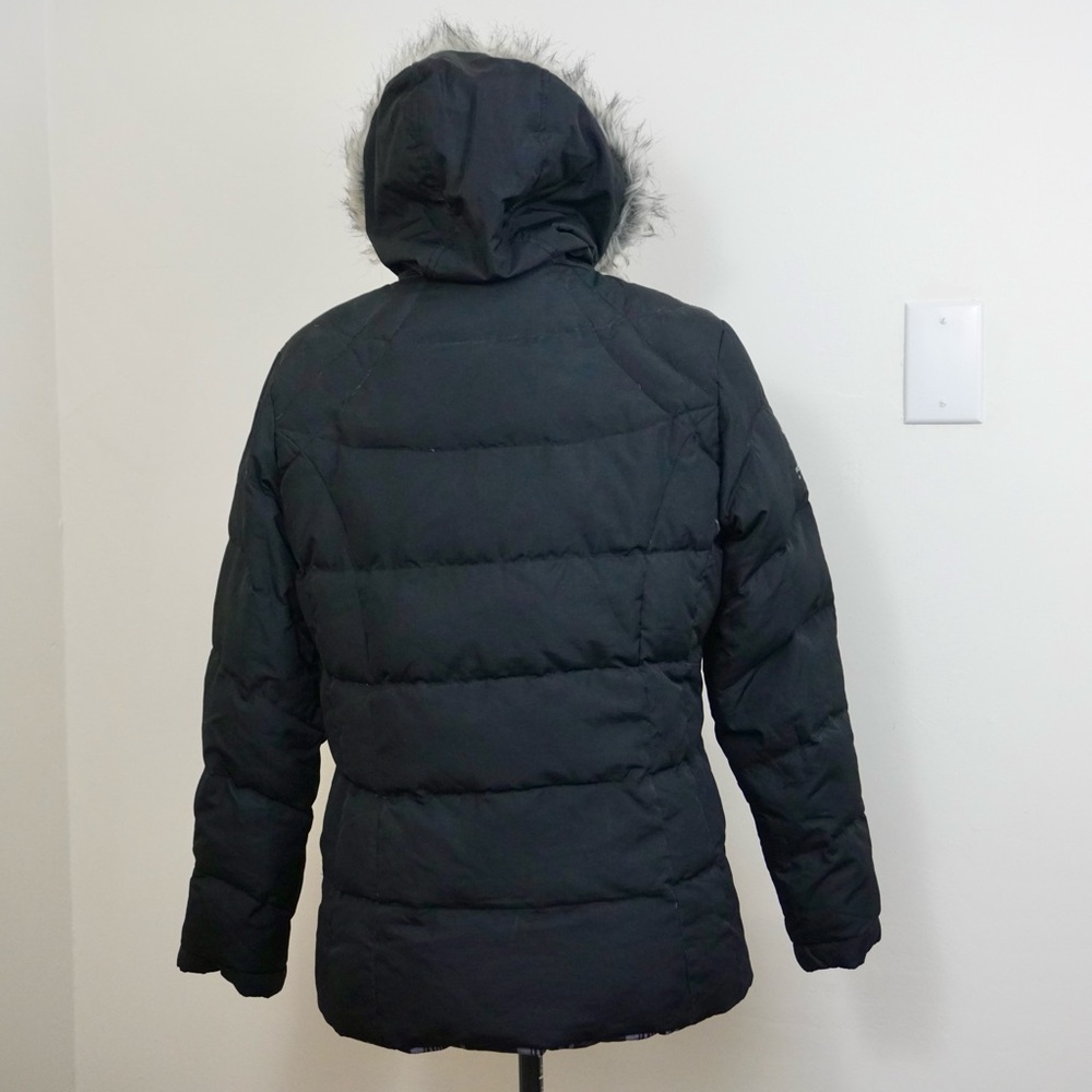 Solid Black/Plaid Reversible Down Coat - image 4